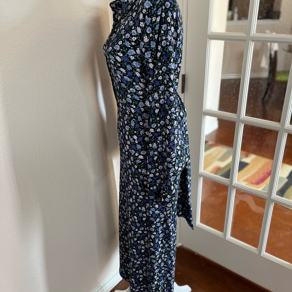 NWT River Island Navy/Multi Color Floral Midi Shirt Dress - Picture 10 of 15